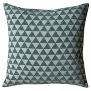 Jacquard Triangles Cushion Mint